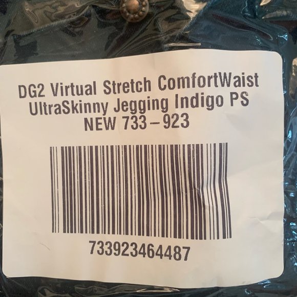 NWT DG2 DIANE GILMAN STRETCH COMFORT WAIST ULTRA-SKINNY JEAN JEGGING INDIGO PS - Picture 5 of 6